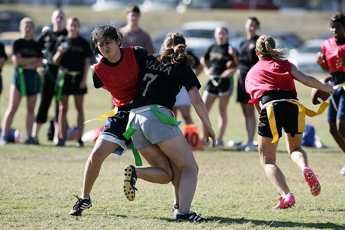 The Cheetahs (chemical engineering team) lost in the Fall 2008 UT flag football intramural championship game on November 9, 2008.

Filename: SRM_20081109_15442421.jpg
Aperture: f/4.0
Shutter Speed: 1/2000
Body: Canon EOS-1D Mark II
Lens: Canon EF 300mm f/2.8 L IS