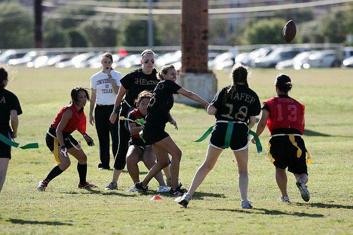 The Cheetahs (chemical engineering team) lost in the Fall 2008 UT flag football intramural championship game on November 9, 2008.

Filename: SRM_20081109_15463024.jpg
Aperture: f/4.0
Shutter Speed: 1/2500
Body: Canon EOS-1D Mark II
Lens: Canon EF 300mm f/2.8 L IS