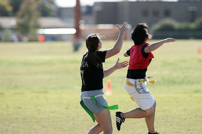 The Cheetahs (chemical engineering team) lost in the Fall 2008 UT flag football intramural championship game on November 9, 2008.

Filename: SRM_20081109_15500466.jpg
Aperture: f/4.0
Shutter Speed: 1/2000
Body: Canon EOS-1D Mark II
Lens: Canon EF 300mm f/2.8 L IS