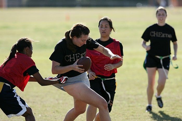 The Cheetahs (chemical engineering team) lost in the Fall 2008 UT flag football intramural championship game on November 9, 2008.

Filename: SRM_20081109_15501282.jpg
Aperture: f/4.0
Shutter Speed: 1/2000
Body: Canon EOS-1D Mark II
Lens: Canon EF 300mm f/2.8 L IS