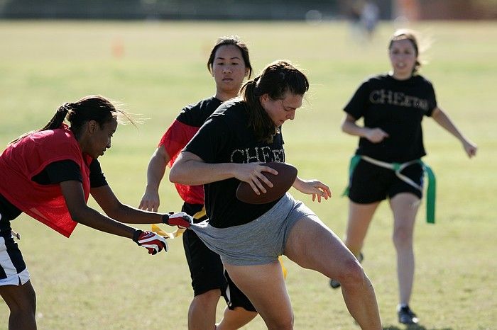 The Cheetahs (chemical engineering team) lost in the Fall 2008 UT flag football intramural championship game on November 9, 2008.

Filename: SRM_20081109_15501484.jpg
Aperture: f/4.0
Shutter Speed: 1/2000
Body: Canon EOS-1D Mark II
Lens: Canon EF 300mm f/2.8 L IS