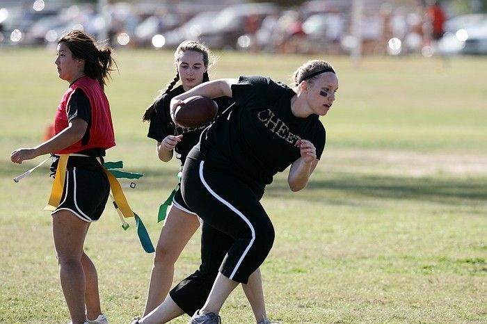 The Cheetahs (chemical engineering team) lost in the Fall 2008 UT flag football intramural championship game on November 9, 2008.

Filename: SRM_20081109_15512210.jpg
Aperture: f/4.0
Shutter Speed: 1/2000
Body: Canon EOS-1D Mark II
Lens: Canon EF 300mm f/2.8 L IS