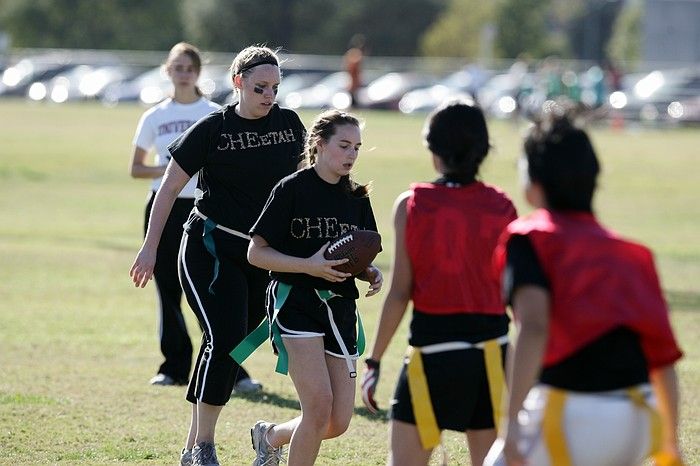 The Cheetahs (chemical engineering team) lost in the Fall 2008 UT flag football intramural championship game on November 9, 2008.

Filename: SRM_20081109_15514612.jpg
Aperture: f/4.0
Shutter Speed: 1/2000
Body: Canon EOS-1D Mark II
Lens: Canon EF 300mm f/2.8 L IS