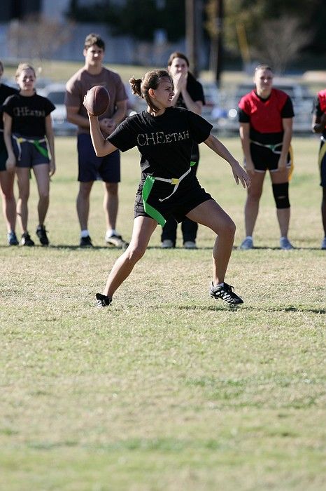 The Cheetahs (chemical engineering team) lost in the Fall 2008 UT flag football intramural championship game on November 9, 2008.

Filename: SRM_20081109_15545436.jpg
Aperture: f/4.0
Shutter Speed: 1/2000
Body: Canon EOS-1D Mark II
Lens: Canon EF 300mm f/2.8 L IS