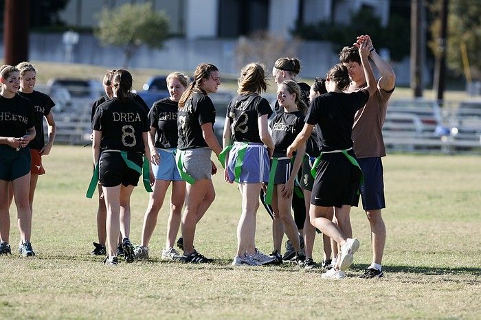 The Cheetahs (chemical engineering team) lost in the Fall 2008 UT flag football intramural championship game on November 9, 2008.

Filename: SRM_20081109_15551451.jpg
Aperture: f/4.0
Shutter Speed: 1/2000
Body: Canon EOS-1D Mark II
Lens: Canon EF 300mm f/2.8 L IS