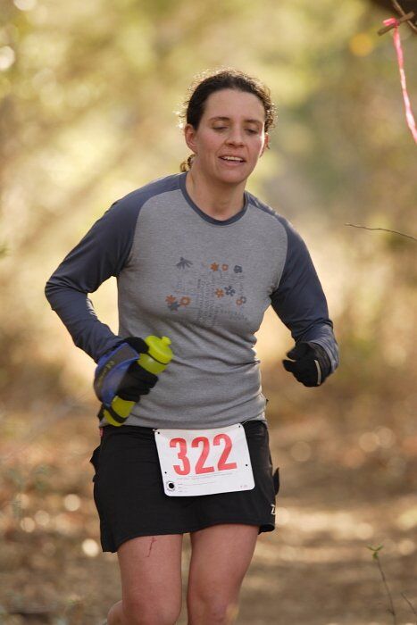 Beth Marek placed 5th in her age group in the 25K at the. Bandera 25K, 50K, and 100K trail race in Bandera, TX on Saturday, January 10, 2009.

Filename: SRM_20090110_09450673.jpg
Aperture: f/4.0
Shutter Speed: 1/320
Body: Canon EOS-1D Mark II
Lens: Canon EF 300mm f/2.8 L IS