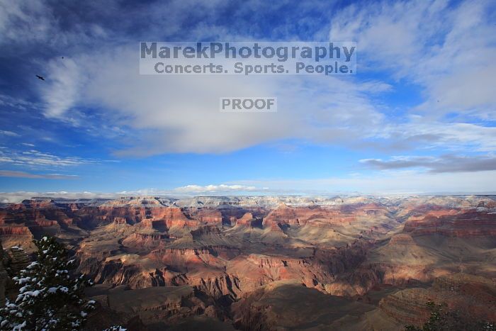 The Grand Canyon from the scenic view, south rim, on Sunday, January 4, 2009.

Filename: SRM_20090104_14383822.JPG
Aperture: f/16.0
Shutter Speed: 1/50
Body: Canon EOS-1D Mark II
Lens: Canon EF 16-35mm f/2.8 L