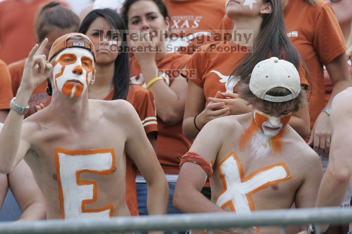 The University of Texas football team defeated the Arkansas Razorbacks with a score of 52-10 in Austin, TX on Saturday, September 27, 2008.

Filename: SRM_20080927_14340453.jpg
Aperture: f/5.0
Shutter Speed: 1/400
Body: Canon EOS-1D Mark II
Lens: Canon EF 300mm f/2.8 L IS