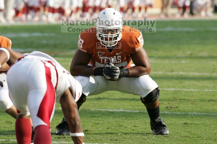 The University of Texas football team defeated the Arkansas Razorbacks with a score of 52-10 in Austin, TX on Saturday, September 27, 2008.

Filename: SRM_20080927_17180897.jpg
Aperture: f/5.6
Shutter Speed: 1/1250
Body: Canon EOS-1D Mark II
Lens: Canon EF 300mm f/2.8 L IS