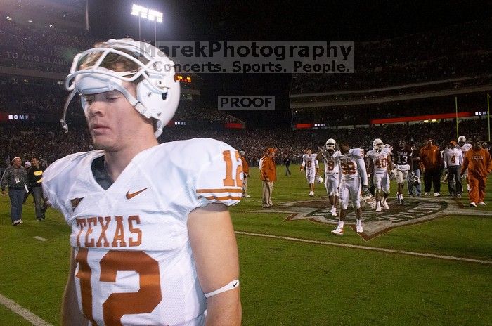 The University of Texas, Austin played Texas A&M in football at Kyle Field, College Station, on November 23, 2007.  UT lost to the Aggies, 30 to 38.

Filename: SRM_20071123_1932049.jpg
Aperture: f/8.0
Shutter Speed: 1/200
Body: Canon EOS DIGITAL REBEL
Lens: Canon EF-S 18-55mm f/3.5-5.6