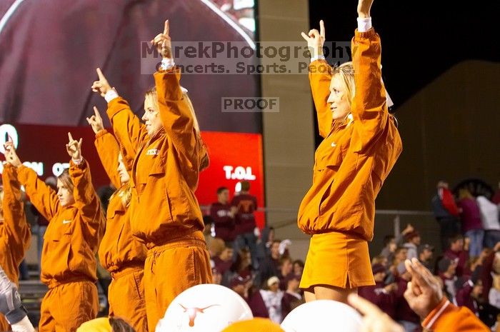 The University of Texas, Austin played Texas A&M in football at Kyle Field, College Station, on November 23, 2007.  UT lost to the Aggies, 30 to 38.

Filename: SRM_20071123_1941067.jpg
Aperture: f/5.6
Shutter Speed: 1/50
Body: Canon EOS-1D Mark II
Lens: Canon EF 80-200mm f/2.8 L