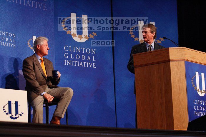 UT President William Powers Jr. speaks at the opening of the first plenary session of CGIU with Former President Bill Clinton listening.  Day one of the 2nd Annual Clinton Global Initiative University (CGIU) meeting was held at The University of Texas at Austin, Friday, February 13, 2009.

Filename: SRM_20090213_16294457.jpg
Aperture: f/4.0
Shutter Speed: 1/200
Body: Canon EOS-1D Mark II
Lens: Canon EF 80-200mm f/2.8 L