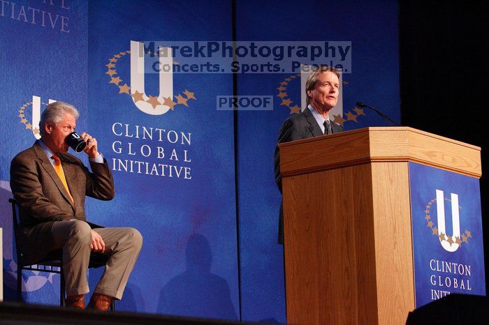 UT President William Powers Jr. speaks at the opening of the first plenary session of CGIU with Former President Bill Clinton listening.  Day one of the 2nd Annual Clinton Global Initiative University (CGIU) meeting was held at The University of Texas at Austin, Friday, February 13, 2009.

Filename: SRM_20090213_16311270.jpg
Aperture: f/4.0
Shutter Speed: 1/125
Body: Canon EOS-1D Mark II
Lens: Canon EF 80-200mm f/2.8 L