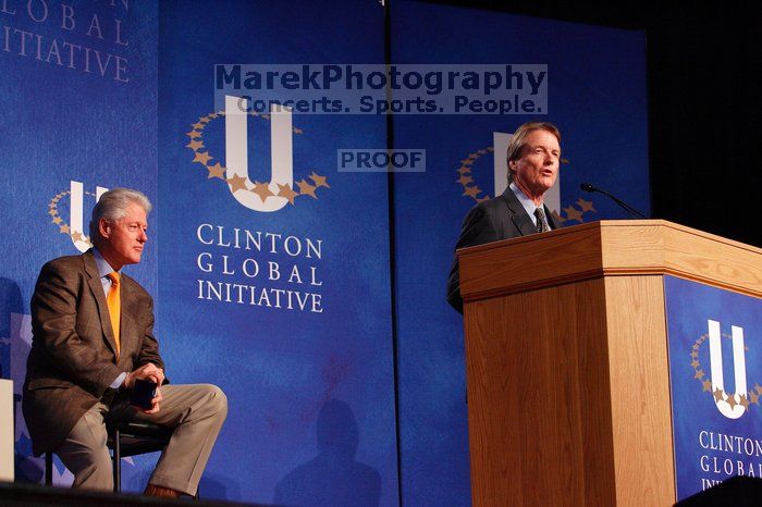 UT President William Powers Jr. speaks at the opening of the first plenary session of CGIU with Former President Bill Clinton listening.  Day one of the 2nd Annual Clinton Global Initiative University (CGIU) meeting was held at The University of Texas at Austin, Friday, February 13, 2009.

Filename: SRM_20090213_16353597.jpg
Aperture: f/4.0
Shutter Speed: 1/160
Body: Canon EOS-1D Mark II
Lens: Canon EF 80-200mm f/2.8 L