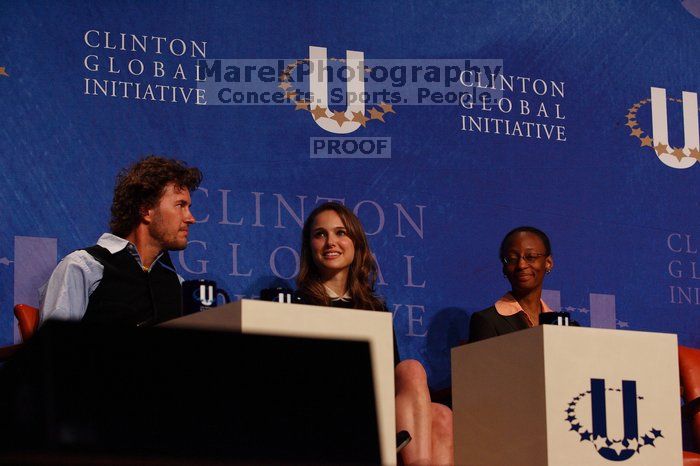 Blake Mycoskie (L), founder of TOMS shoes, Natalie Portman (C), and Mambidzeni Madzivire (R), BME graduate student at Mayo Graduate School, at the opening plenary session of the CGIU meeting.  Day one of the 2nd Annual Clinton Global Initiative University (CGIU) meeting was held at The University of Texas at Austin, Friday, February 13, 2009.

Filename: SRM_20090213_16541422.jpg
Aperture: f/4.0
Shutter Speed: 1/250
Body: Canon EOS-1D Mark II
Lens: Canon EF 80-200mm f/2.8 L