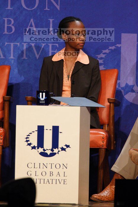 Mambidzeni Madzivire, BME graduate student at Mayo Graduate School.  Day one of the 2nd Annual Clinton Global Initiative University (CGIU) meeting was held at The University of Texas at Austin, Friday, February 13, 2009.

Filename: SRM_20090213_17090159.jpg
Aperture: f/5.6
Shutter Speed: 1/250
Body: Canon EOS 20D
Lens: Canon EF 300mm f/2.8 L IS