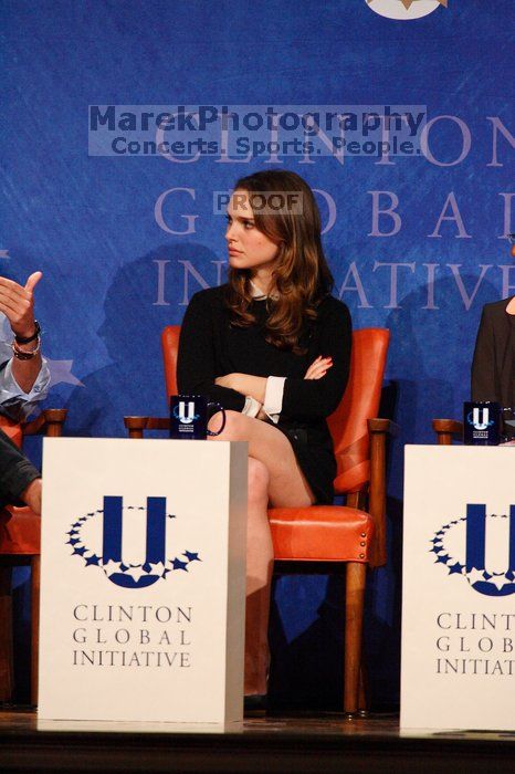 Natalie Portman spoke about micro-loans, especially for women to start their own businesses, in poor and developing countries, at the opening plenary session of the CGIU meeting.  Day one of the 2nd Annual Clinton Global Initiative University (CGIU) meeting was held at The University of Texas at Austin, Friday, February 13, 2009.

Filename: SRM_20090213_17124972.jpg
Aperture: f/5.6
Shutter Speed: 1/250
Body: Canon EOS-1D Mark II
Lens: Canon EF 300mm f/2.8 L IS