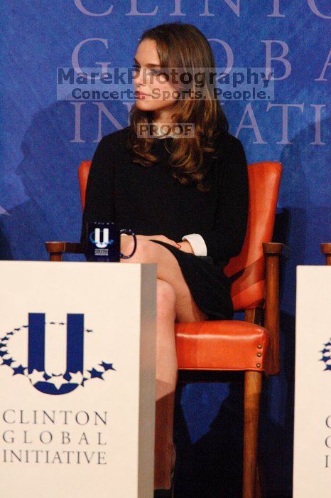 Natalie Portman spoke about micro-loans, especially for women to start their own businesses, in poor and developing countries, at the opening plenary session of the CGIU meeting.  Day one of the 2nd Annual Clinton Global Initiative University (CGIU) meeting was held at The University of Texas at Austin, Friday, February 13, 2009.

Filename: SRM_20090213_17192852.jpg
Aperture: f/5.6
Shutter Speed: 1/200
Body: Canon EOS-1D Mark II
Lens: Canon EF 300mm f/2.8 L IS