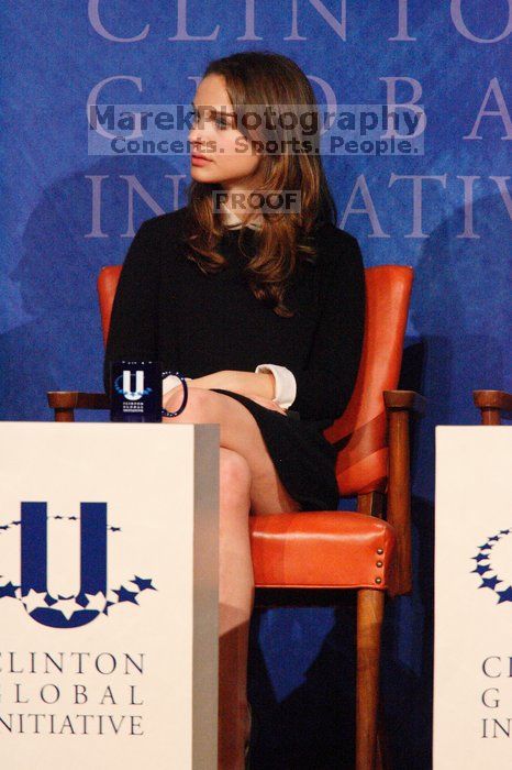 Natalie Portman spoke about micro-loans, especially for women to start their own businesses, in poor and developing countries, at the opening plenary session of the CGIU meeting.  Day one of the 2nd Annual Clinton Global Initiative University (CGIU) meeting was held at The University of Texas at Austin, Friday, February 13, 2009.

Filename: SRM_20090213_17220671.jpg
Aperture: f/5.6
Shutter Speed: 1/200
Body: Canon EOS-1D Mark II
Lens: Canon EF 300mm f/2.8 L IS