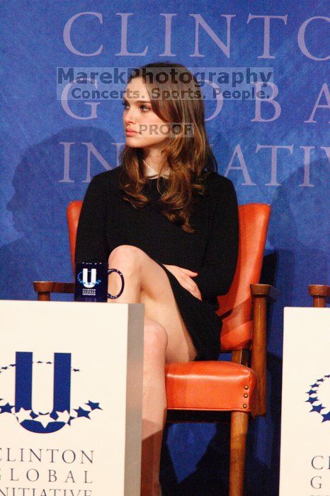 Natalie Portman spoke about micro-loans, especially for women to start their own businesses, in poor and developing countries, at the opening plenary session of the CGIU meeting.  Day one of the 2nd Annual Clinton Global Initiative University (CGIU) meeting was held at The University of Texas at Austin, Friday, February 13, 2009.

Filename: SRM_20090213_17224574.jpg
Aperture: f/5.6
Shutter Speed: 1/160
Body: Canon EOS-1D Mark II
Lens: Canon EF 300mm f/2.8 L IS