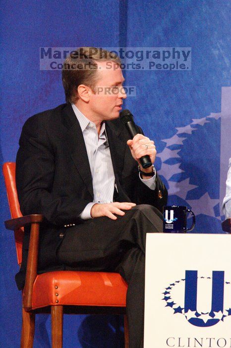 Paul Bell, president of Dell Global Public, at the opening plenary session of the CGIU meeting.  Day one of the 2nd Annual Clinton Global Initiative University (CGIU) meeting was held at The University of Texas at Austin, Friday, February 13, 2009.

Filename: SRM_20090213_17230179.jpg
Aperture: f/5.6
Shutter Speed: 1/160
Body: Canon EOS-1D Mark II
Lens: Canon EF 300mm f/2.8 L IS