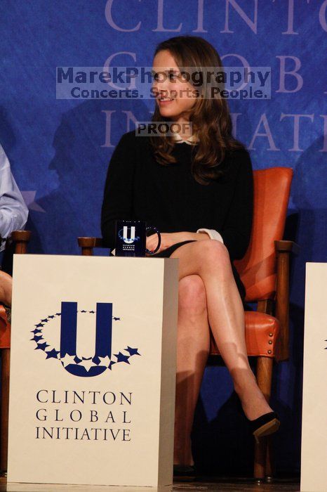 Natalie Portman spoke about micro-loans, especially for women to start their own businesses, in poor and developing countries, at the opening plenary session of the CGIU meeting.  Day one of the 2nd Annual Clinton Global Initiative University (CGIU) meeting was held at The University of Texas at Austin, Friday, February 13, 2009.

Filename: SRM_20090213_17384636.jpg
Aperture: f/5.6
Shutter Speed: 1/250
Body: Canon EOS 20D
Lens: Canon EF 300mm f/2.8 L IS