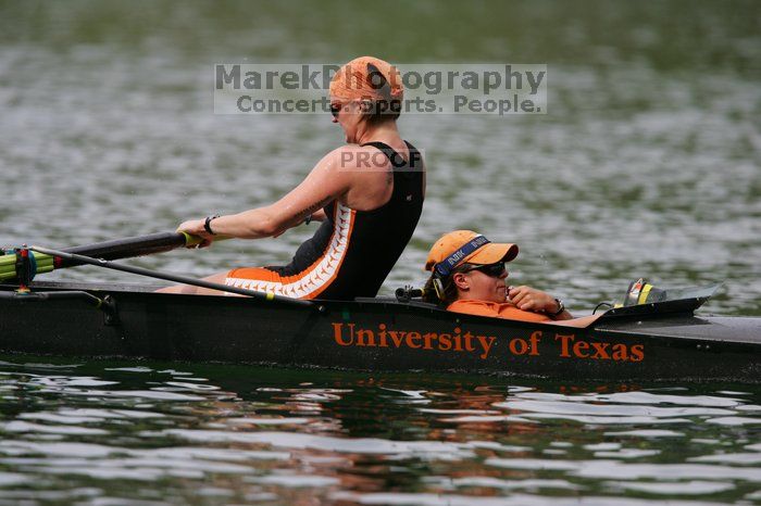 The Texas Rowing first varsity four team finished with a time of 8:44.9, losing to Wisconsin, which completed the race in 8:11.3. This was the third session of the Longhorn Invitational, Saturday afternoon, March 21, 2009 on Lady Bird Lake.

Filename: SRM_20090321_16182182.jpg
Aperture: f/4.0
Shutter Speed: 1/2500
Body: Canon EOS-1D Mark II
Lens: Canon EF 300mm f/2.8 L IS