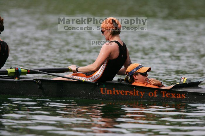 The Texas Rowing first varsity four team finished with a time of 8:44.9, losing to Wisconsin, which completed the race in 8:11.3. This was the third session of the Longhorn Invitational, Saturday afternoon, March 21, 2009 on Lady Bird Lake.

Filename: SRM_20090321_16182183.jpg
Aperture: f/4.0
Shutter Speed: 1/2500
Body: Canon EOS-1D Mark II
Lens: Canon EF 300mm f/2.8 L IS