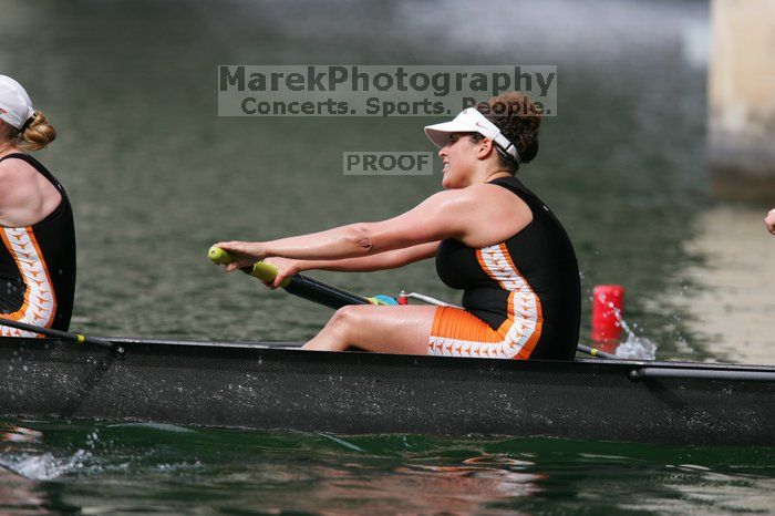 The Texas Rowing first varsity four team finished with a time of 8:44.9, losing to Wisconsin, which completed the race in 8:11.3. This was the third session of the Longhorn Invitational, Saturday afternoon, March 21, 2009 on Lady Bird Lake.

Filename: SRM_20090321_16182492.jpg
Aperture: f/4.0
Shutter Speed: 1/2000
Body: Canon EOS-1D Mark II
Lens: Canon EF 300mm f/2.8 L IS