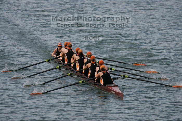 The Texas Rowing second varsity eight team finished with a time of 7:29.5, losing to Wisconsin, which completed the race in 7:15.5. This was the third session of the Longhorn Invitational, Saturday afternoon, March 21, 2009 on Lady Bird Lake.

Filename: SRM_20090321_16283139.jpg
Aperture: f/4.0
Shutter Speed: 1/4000
Body: Canon EOS-1D Mark II
Lens: Canon EF 300mm f/2.8 L IS