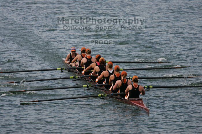 The Texas Rowing second varsity eight team finished with a time of 7:29.5, losing to Wisconsin, which completed the race in 7:15.5. This was the third session of the Longhorn Invitational, Saturday afternoon, March 21, 2009 on Lady Bird Lake.

Filename: SRM_20090321_16283240.jpg
Aperture: f/4.0
Shutter Speed: 1/4000
Body: Canon EOS-1D Mark II
Lens: Canon EF 300mm f/2.8 L IS