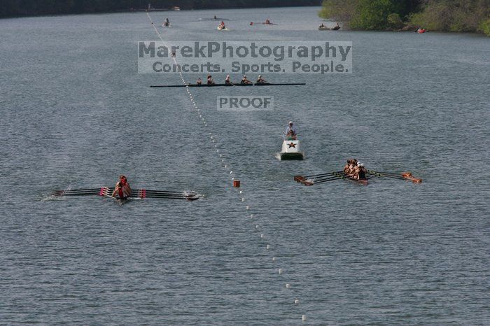 The Texas Rowing first varsity eight team, with coxswain Mary Cait McPherson, stroke Jen VanderMaarel, Felicia Izaguirre-Werner, Meg George, Nancy Arrington, Jelena Zunic, Karli Sheahan, Colleen Irby and Sara Cottingham, finished with a time of 7:09.3, losing to Wisconsin, which completed the race in 7:01.1. This was the third session of the Longhorn Invitational, Saturday afternoon, March 21, 2009 on Lady Bird Lake.

Filename: SRM_20090321_16343775.jpg
Aperture: f/8.0
Shutter Speed: 1/2000
Body: Canon EOS-1D Mark II
Lens: Canon EF 300mm f/2.8 L IS