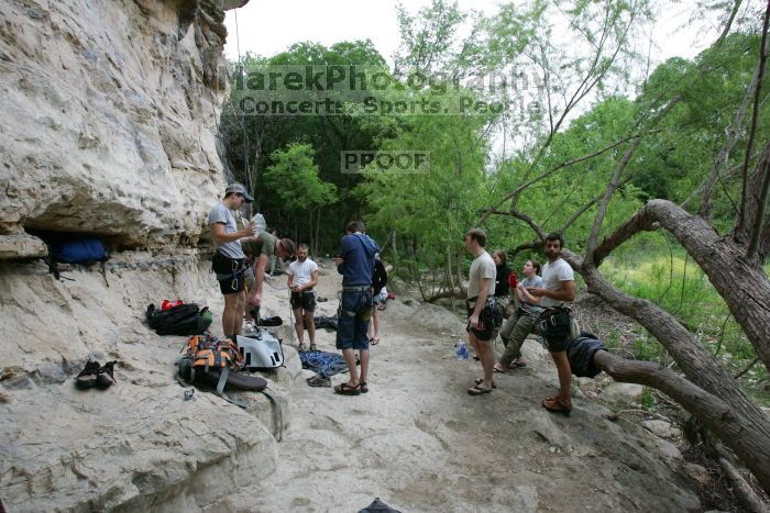 It was another long day of rock climbing at Seismic Wall on Austin's Barton Creek Greenbelt, Saturday, April 11, 2009.

Filename: SRM_20090411_15383603.JPG
Aperture: f/10.0
Shutter Speed: 1/100
Body: Canon EOS-1D Mark II
Lens: Canon EF 16-35mm f/2.8 L