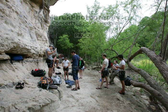 It was another long day of rock climbing at Seismic Wall on Austin's Barton Creek Greenbelt, Saturday, April 11, 2009.

Filename: SRM_20090411_15383804.JPG
Aperture: f/10.0
Shutter Speed: 1/100
Body: Canon EOS-1D Mark II
Lens: Canon EF 16-35mm f/2.8 L