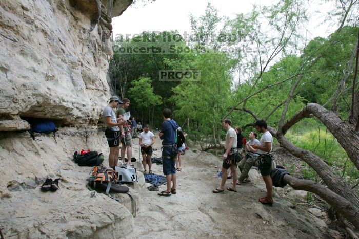 It was another long day of rock climbing at Seismic Wall on Austin's Barton Creek Greenbelt, Saturday, April 11, 2009.

Filename: SRM_20090411_15384005.JPG
Aperture: f/10.0
Shutter Speed: 1/100
Body: Canon EOS-1D Mark II
Lens: Canon EF 16-35mm f/2.8 L