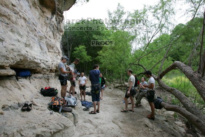 It was another long day of rock climbing at Seismic Wall on Austin's Barton Creek Greenbelt, Saturday, April 11, 2009.

Filename: SRM_20090411_15384207.JPG
Aperture: f/10.0
Shutter Speed: 1/100
Body: Canon EOS-1D Mark II
Lens: Canon EF 16-35mm f/2.8 L