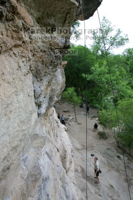 It was another long day of rock climbing at Seismic Wall on Austin's Barton Creek Greenbelt, Saturday, April 11, 2009.

Filename: SRM_20090411_17021169.JPG
Aperture: f/5.6
Shutter Speed: 1/250
Body: Canon EOS-1D Mark II
Lens: Canon EF 16-35mm f/2.8 L