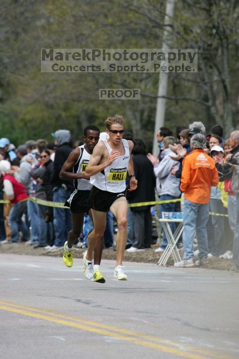 Ryan Hall was third to cross the finish line with a time of 2:09:40.  The 113th Boston Marathon took place on Monday, April 20, 2009.

Filename: SRM_20090420_10401220.JPG
Aperture: f/8.0
Shutter Speed: 1/800
Body: Canon EOS-1D Mark II
Lens: Canon EF 100-400mm f/4.5-5.6 L IS USM