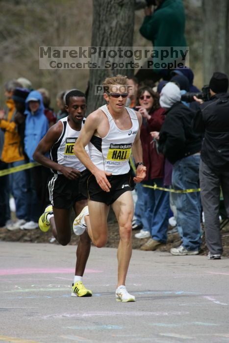 Ryan Hall was third to cross the finish line with a time of 2:09:40.  The 113th Boston Marathon took place on Monday, April 20, 2009.

Filename: SRM_20090420_10401522.JPG
Aperture: f/8.0
Shutter Speed: 1/1000
Body: Canon EOS-1D Mark II
Lens: Canon EF 100-400mm f/4.5-5.6 L IS USM