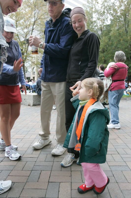 Katie Lannon, Janet Aardema, and Sylvie Gagnon after the Richmond SunTrust Marathon and McDonald's Half Marathon, on Saturday, November 14, 2009.

Filename: SRM_20091114_12354285.JPG
Aperture: f/5.6
Shutter Speed: 1/100
Body: Canon EOS-1D Mark II
Lens: Canon EF 16-35mm f/2.8 L