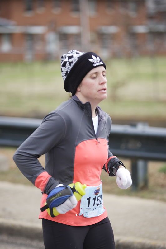 Beth Marek running the Rocket City Marathon on Saturday, December 12, 2009 in Huntsville.

Filename: SRM_20091212_12532261.JPG
Aperture: f/2.8
Shutter Speed: 1/800
Body: Canon EOS-1D Mark II
Lens: Canon EF 80-200mm f/2.8 L