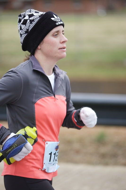 Beth Marek running the Rocket City Marathon on Saturday, December 12, 2009 in Huntsville.

Filename: SRM_20091212_12532267.JPG
Aperture: f/2.8
Shutter Speed: 1/800
Body: Canon EOS-1D Mark II
Lens: Canon EF 80-200mm f/2.8 L