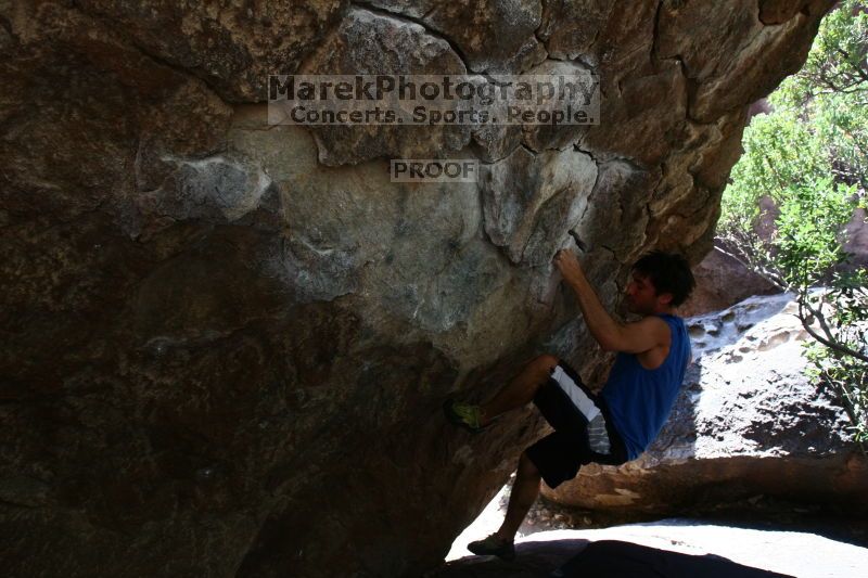 Rock climbing in Hueco Tanks State Park and Historic Site during the Hueco Tanks Awesome Fest 2.0 trip, Saturday, September 04, 2010.

Filename: SRM_20100904_13054650.JPG
Aperture: f/4.0
Shutter Speed: 1/400
Body: Canon EOS 20D
Lens: Canon EF 16-35mm f/2.8 L