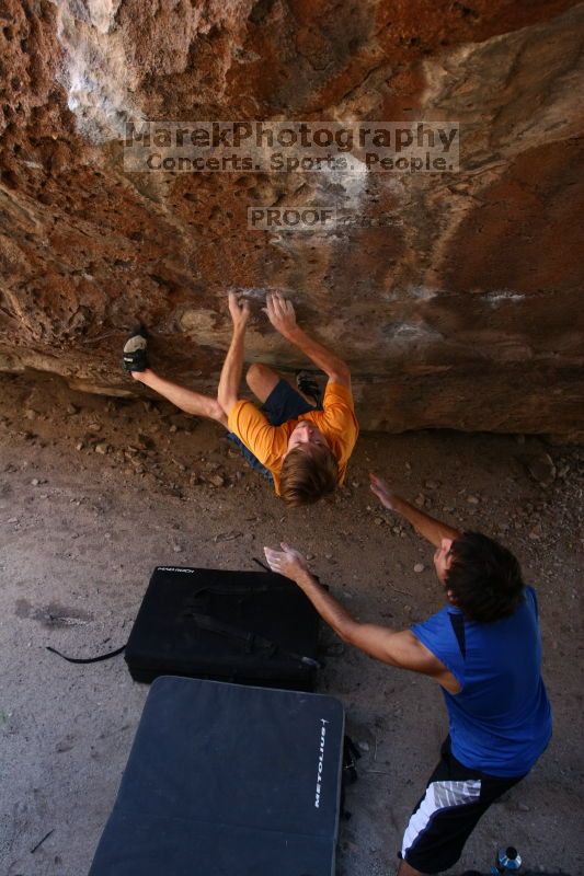 Rock climbing in Hueco Tanks State Park and Historic Site during the Hueco Tanks Awesome Fest 2.0 trip, Saturday, September 04, 2010.

Filename: SRM_20100904_13294195.JPG
Aperture: f/4.0
Shutter Speed: 1/400
Body: Canon EOS 20D
Lens: Canon EF 16-35mm f/2.8 L