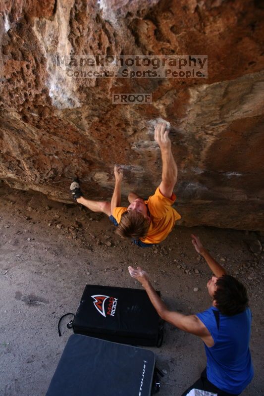 Rock climbing in Hueco Tanks State Park and Historic Site during the Hueco Tanks Awesome Fest 2.0 trip, Saturday, September 04, 2010.

Filename: SRM_20100904_13310999.JPG
Aperture: f/4.0
Shutter Speed: 1/400
Body: Canon EOS 20D
Lens: Canon EF 16-35mm f/2.8 L