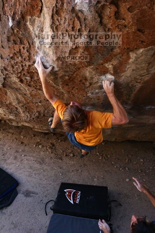 Rock climbing in Hueco Tanks State Park and Historic Site during the Hueco Tanks Awesome Fest 2.0 trip, Saturday, September 04, 2010.

Filename: SRM_20100904_13364313.JPG
Aperture: f/4.0
Shutter Speed: 1/400
Body: Canon EOS 20D
Lens: Canon EF 16-35mm f/2.8 L