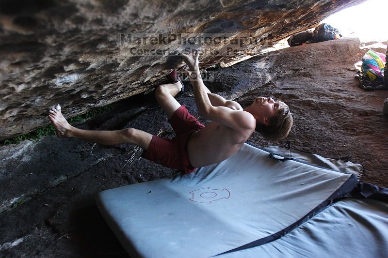 Rock climbing in Hueco Tanks State Park and Historic Site during the Hueco Tanks Awesome Fest 2.0 trip, Sunday, September 05, 2010.

Filename: SRM_20100905_16151747.JPG
Aperture: f/2.8
Shutter Speed: 1/200
Body: Canon EOS 20D
Lens: Canon EF 16-35mm f/2.8 L