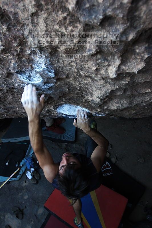 Rock climbing in Hueco Tanks State Park and Historic Site during the Hueco Tanks Awesome Fest 2.0 trip, Sunday, September 05, 2010.

Filename: SRM_20100905_19065598.JPG
Aperture: f/4.0
Shutter Speed: 1/200
Body: Canon EOS 20D
Lens: Canon EF 16-35mm f/2.8 L