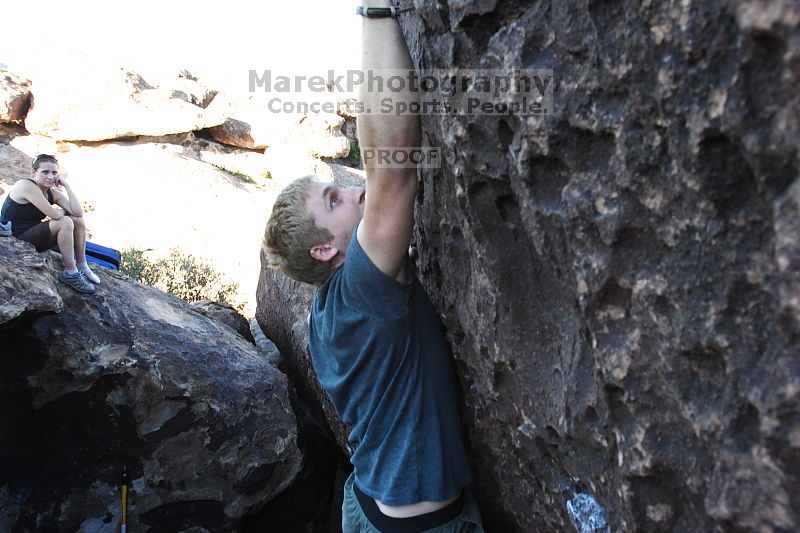 Rock climbing in Hueco Tanks State Park and Historic Site during the Hueco Tanks Awesome Fest 2.0 trip, Sunday, September 05, 2010.

Filename: SRM_20100905_19145435.JPG
Aperture: f/5.6
Shutter Speed: 1/250
Body: Canon EOS 20D
Lens: Canon EF 16-35mm f/2.8 L