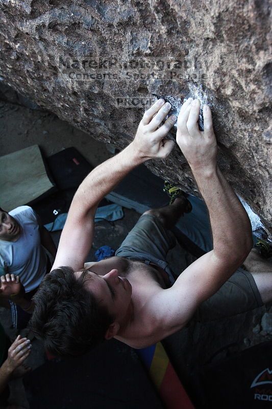 Rock climbing in Hueco Tanks State Park and Historic Site during the Hueco Tanks Awesome Fest 2.0 trip, Sunday, September 05, 2010.

Filename: SRM_20100905_19230152.JPG
Aperture: f/5.0
Shutter Speed: 1/250
Body: Canon EOS 20D
Lens: Canon EF 16-35mm f/2.8 L